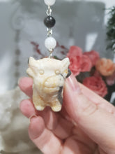 Load image into Gallery viewer, Mooo-ve-your-Energy-Energy-Zebra-Agate-Highland-Cow-Stone-Crystal-Energy-Enhancer-Hanger-ornament-suncatcher