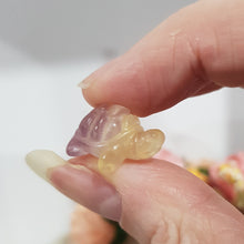 Load image into Gallery viewer, turtle fluorite crystal carving