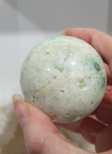 Load image into Gallery viewer, Phoenix Stone Sphere Crystal Carving Stone on Silver Stand
Inspires Compassion
Lovely Phoenix Stone Crystal Sphere Carving Stone on silver stand.