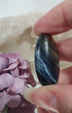 Load image into Gallery viewer, Blue Tigers Eye Crystal Tumble Stone 30mm | Inspires Courage AMAZING SHINE 1