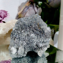 Load image into Gallery viewer, gorgeous Apophyllite crystal cluster. gorgeous crystals on this piece. photos do not do this any justice.