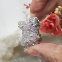Load image into Gallery viewer, Amethyst Aura crystal cluster Stone 40mm 4 SO SPARKLY!