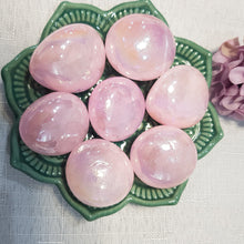 Load image into Gallery viewer, Titanium Aura Quartz Pink Crystal Tumble Stone 25mm - 30mm