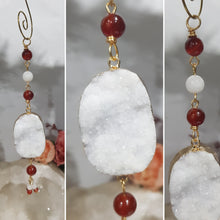 Load image into Gallery viewer, Fire-and-Ice-Druzy-Quartz-Crystal-Energy-Enhancer-Stone-Quartz-Hanger-Suncatcher-Ornament