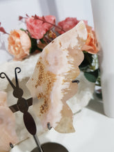 Load image into Gallery viewer, Butterfly Wings on Stand Flower Agate Crystal carving gemstone stone 120mm 2