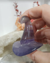 Load image into Gallery viewer, Witches Hat Fluorite Crystal Carving Stone 65mm 5