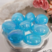 Load image into Gallery viewer, Titanium Aura Quartz Blue Crystal Tumble Stone 25mm - 30mm