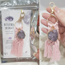 Load image into Gallery viewer, Keyring-Amethyst-Macrame-Key-Ring-Stone-Crystal-Moonlight-Crystals-Australia