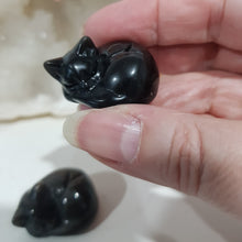 Load image into Gallery viewer, cat-sleeping-crystal-carving-stone-black-obsidian-moonlight-crystals-australia-online-store-melbourne-australia