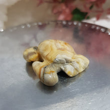 Load image into Gallery viewer, CRAB Crazy Lace Agate Crystal Carving 30mm 2 SO CUTE!