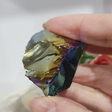 Load image into Gallery viewer, Titanium Aura Obsidian Crystal Rough Raw Stone 40mm 5