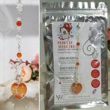 Load image into Gallery viewer, Heart-of-Seduction-crystal-energy-enhancer-Carnelian-stone-suncatcher-