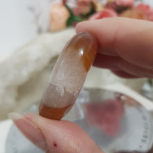 Load image into Gallery viewer, Carnelian Crystal Heart Carving on Stand Stone 40mm 15 CRACK