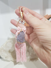 Load image into Gallery viewer, Keyring-Amethyst-Macrame-Key-Ring-Stone-Crystal-Moonlight-Crystals-Australia