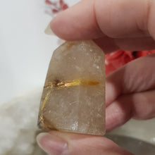 Load image into Gallery viewer, Golden Rutile in Quartz Crystal Point Stone 45mm 4 STUNNING!