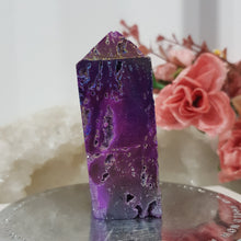 Load image into Gallery viewer, purple-titanium-aura-sphalerite-tower