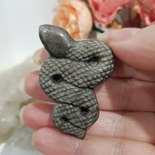 Load image into Gallery viewer, snake-black-obsidian-crystal-carving-stone-moonlight-crystals-australia