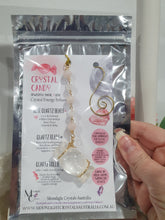 Load image into Gallery viewer, "CRYSTAL CANDY" Quartz Candy gold wired Stone Crystal Energy Enhancer© Hanger Ornament Suncatcher | Inspires Powerful Magic & Love
