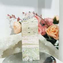 Load image into Gallery viewer, Rhodochrosite Crystal Tower Stone 80mm 1 LIGHTER IN COLOUR