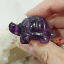 Load image into Gallery viewer, Turtle Fluorite Crystal Carving Stone 40mm 17