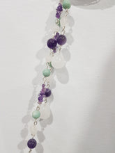 Load image into Gallery viewer, MANIFESTATION / INTUITION / SPIRITUALITY - Moon Crescent Quartz Crystal Carving Stone silver wired Crystal Energy Enhancer© / Wall Hanger / Sun Catcher / Ornament 1 360mm