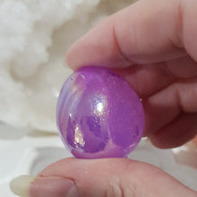 Load image into Gallery viewer, Titanium Aura Quartz Purple Crystal Tumble Stone 25mm - 30mm