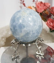 Load image into Gallery viewer, Celestite-Sphere-on-Stand-Crystal-Stone-Moonlight-Crystals-Australia