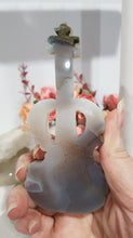 Load image into Gallery viewer, Guitar Agate Crystal Carving Stone on stand 120mm 1