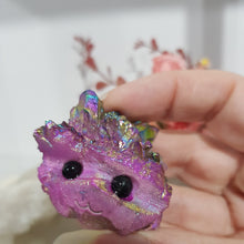 Load image into Gallery viewer, crystal-creature-titanium-aura-quartz-carving-stone