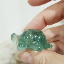Load image into Gallery viewer, Turtle Fluorite Crystal Carving Stone 40mm 19