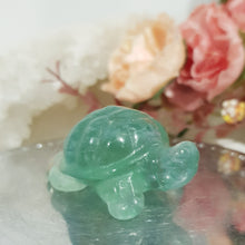 Load image into Gallery viewer, Turtle Fluorite Crystal Carving Stone 40mm 19