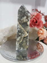Load image into Gallery viewer, Black Sphalerite Crystal Point Tower Stone 90mm 16 SO SPARKLY!