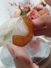 Load image into Gallery viewer, Carnelian Crystal Heart Carving on Stand Stone 40mm 15 CRACK