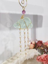Load image into Gallery viewer, Every-Cloud-Has-A-Silver-Lining-Fluorite-Crystal_Energy-Enhancer-Hanger-Ornament-Suncatcher-Moonlight-Crystals-Australia-Fully-Constructed-Crystal-Energy-Enhancers-Suncatchers-Melbourne-australia