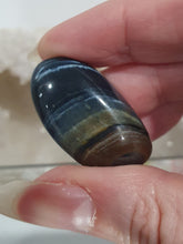 Load image into Gallery viewer, Blue Tigers Eye Crystal Tumble Stone 30mm | Inspires Courage AMAZING SHINE 1