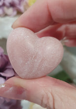 Load image into Gallery viewer, Puffy Heart Pink Opal Crystal Carving Stone. Inspires Compassion and Peace