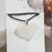 Load image into Gallery viewer, Quartz-Heart-Crystal-Cluster-Stone-Pendant-Necklace-Moonlight-Crystals-Australia