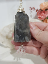 Load image into Gallery viewer, Midnight-Sparkle-Crystal-Energy-Enhancer-Suncatcher-Ornament-Hanger-Black-Sphalerite-stone-Moonlight-Crystals-Australia