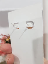 Load image into Gallery viewer, Moon Fire Quartz Crystal STUD EARRINGS Gemstone 12mm E82