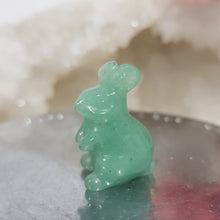 Load image into Gallery viewer, Mini Aventurine Bunny Rabbit Crystal Carving 25mm 3