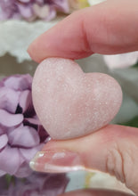 Load image into Gallery viewer, Puffy Heart Pink Opal Crystal Carving Stone. Inspires Compassion and Peace