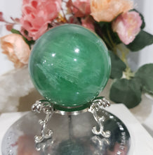 Load image into Gallery viewer, Green-Fluorite-Crystal-Sphere-Carving-Stone-Moonlight-Crystals-Australia