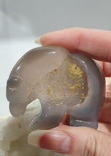 Load image into Gallery viewer, Bear Agate Crystal Carving Stone
Inspires Friendships and Harmony
Lovely Agate Bear Crystal Carving Stone with amazng druzy.