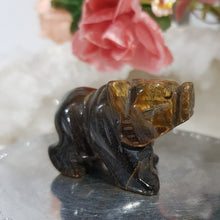 Load image into Gallery viewer, Bear crystal Carving Tigers Eye Gemstone Stone 40mm 8