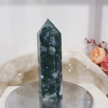 Load image into Gallery viewer, moss agate point crystal tower