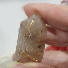 Load image into Gallery viewer, Golden Rutile in Quartz Crystal Point Stone 40mm 3 STUNNING!