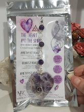 Load image into Gallery viewer, The-heart-and-the-spirit-crystal-energy-enhancer-amethyst-stone-suncatcher-ornament-hanger