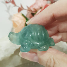 Load image into Gallery viewer, Turtle Fluorite Crystal Carving Stone 40mm 15