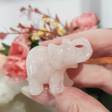 Load image into Gallery viewer, Elephant Rose Quartz Crystal Carving Stone 35mm 13