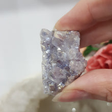 Load image into Gallery viewer, Amethyst Aura crystal cluster Stone 40mm 4 SO SPARKLY!